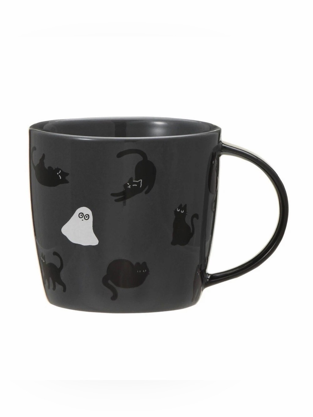 Starbucks Japan Coffee Halloween Black Whimsy Color Changing Coffee Mug Cat
